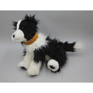 Genuine Charlie Bear "Silas" Border Collie Retired/Rare Dog 18" Black/White
